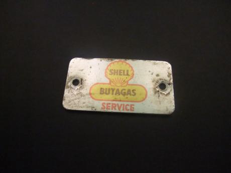 Shell Butagas service oud plaatje met logo